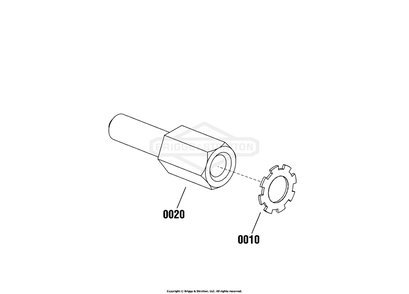 Engine Group - Starter Adapter Diagram and Parts List for 080015-02  Briggs and Stratton Generator